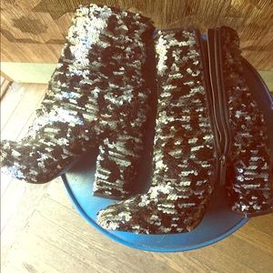 So glittery these magical sequences size 10 boots!